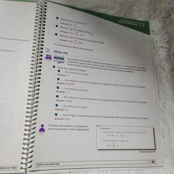 Pearson Math Navigator Percents Bundle Set - Picture 4 of 8